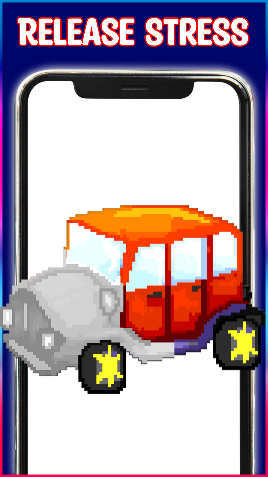 Cars Pixel Art Coloring Book for Kids : Color by Number - Coloring